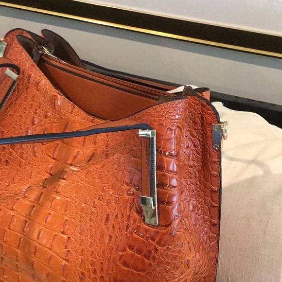 alligator grain cowhide purse. Rich caramel.
Lovely - Picture 8 of 8